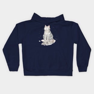 Cat Chalk Hand Drawn Kids Hoodie